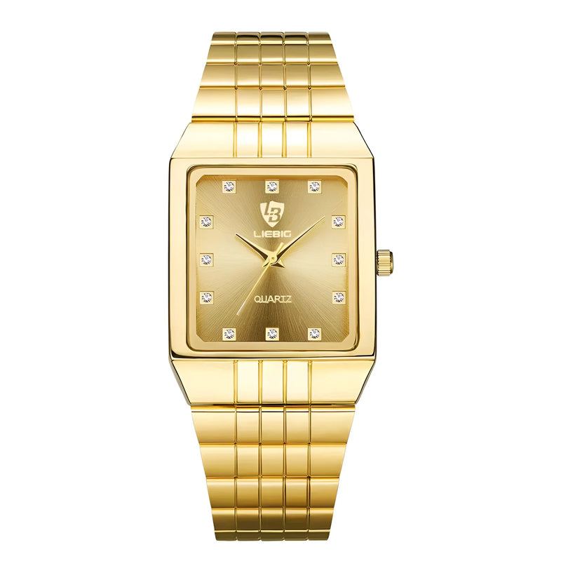 Golden Quartz Watch for Men and Women