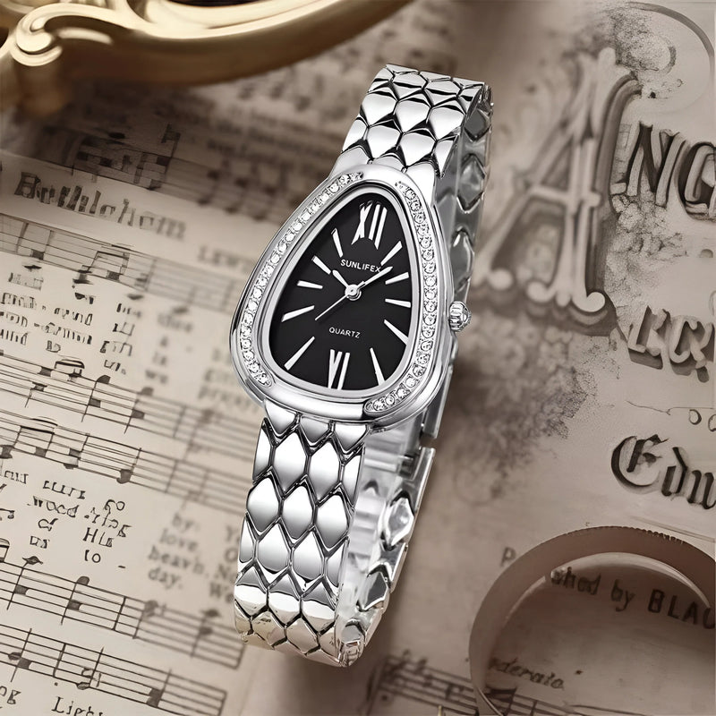 Women's Crystal-Accented Bracelet Watch