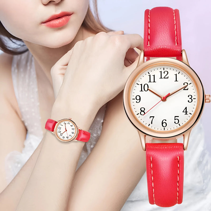 Women's Quartz Watch With Leather Strap