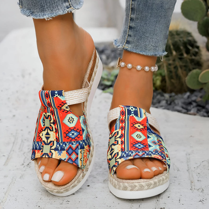 Colorful Women's Platform Wedge Sandals