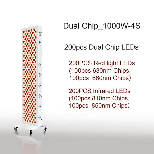 Dual Chip Red Light Therapy Panel 630nm-850nm for Face & Body