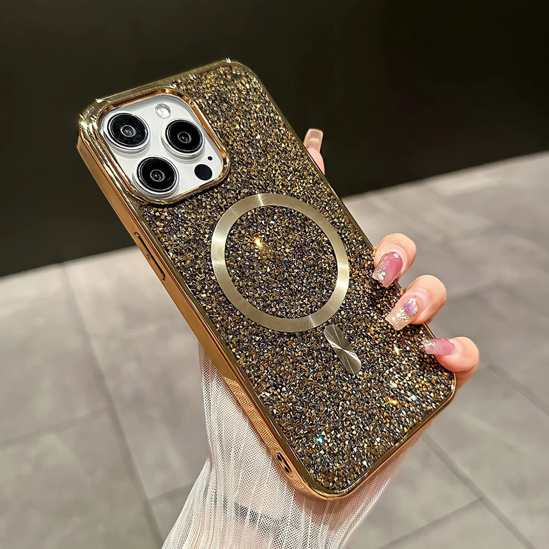 Glitter Phone Case with Magnetic Compatibility