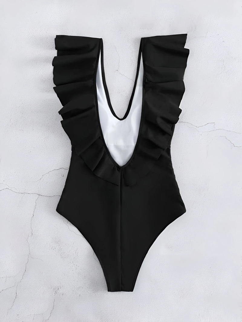 Ruffled One-Piece Swimsuit