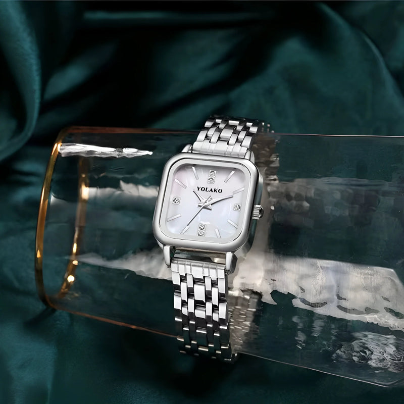 Women's Square Stainless Steel Watch