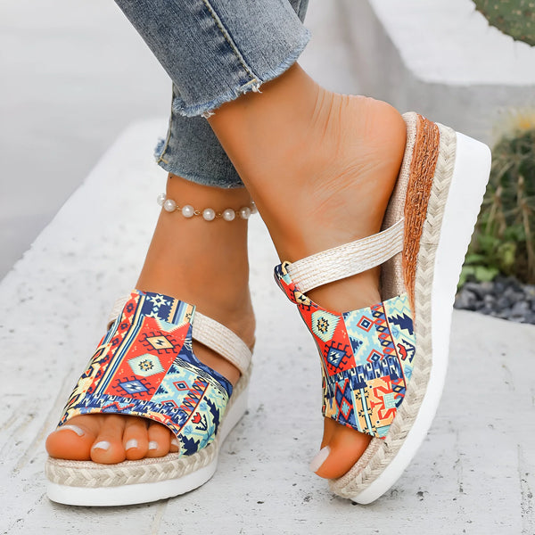 Colorful Women's Platform Wedge Sandals