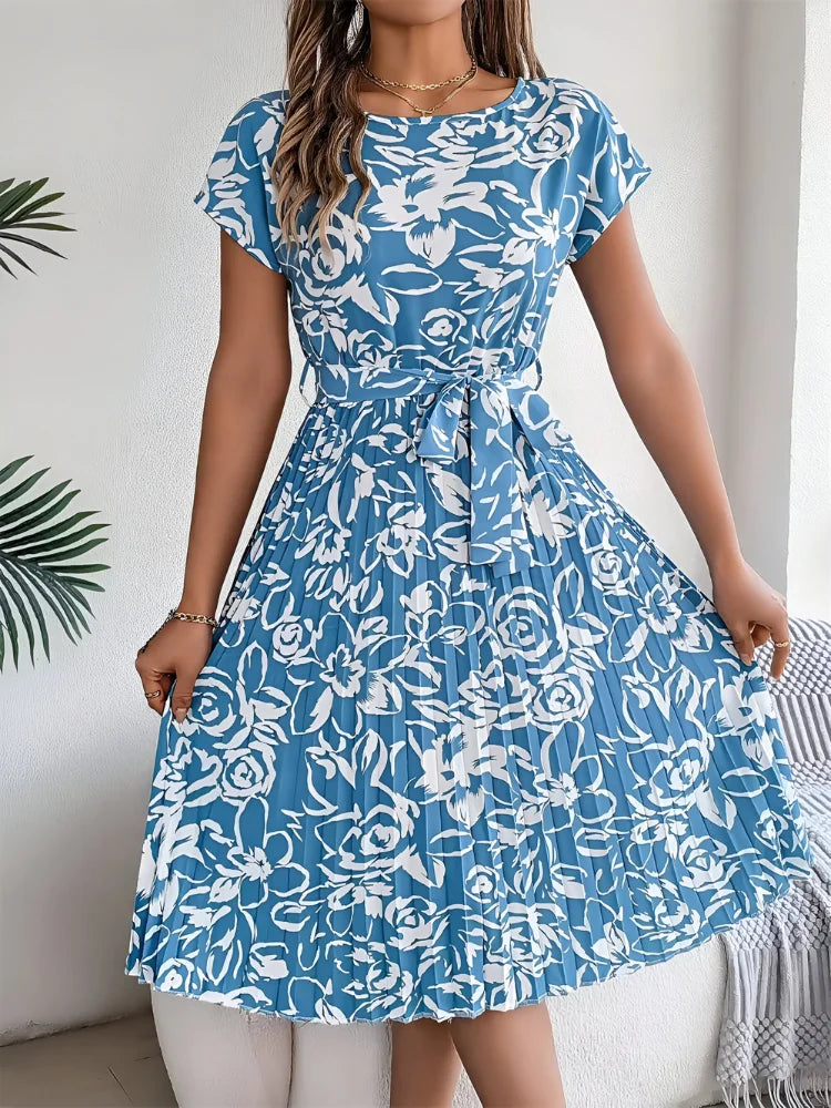 Floral Printed A-Line Dress for Women