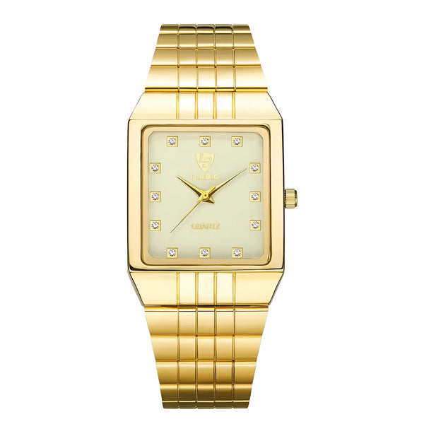 Golden Quartz Watch for Men and Women