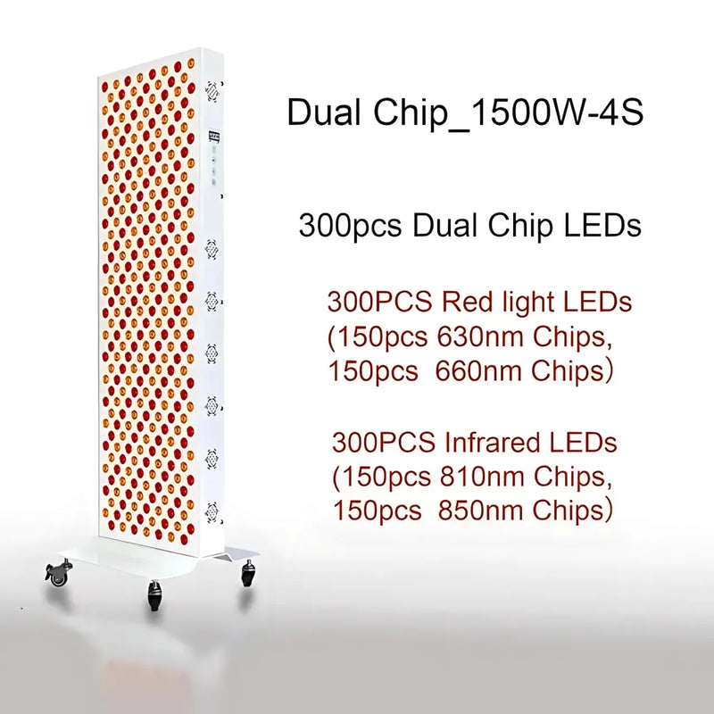 Dual Chip Red Light Therapy Panel 630nm-850nm for Face & Body