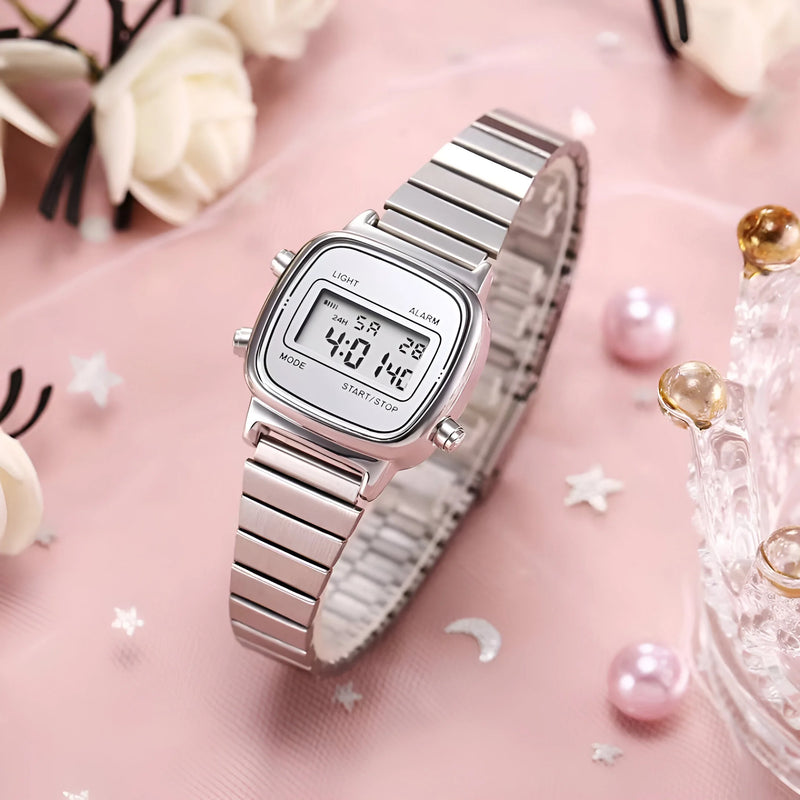 Digital Stainless Steel Watch for Women