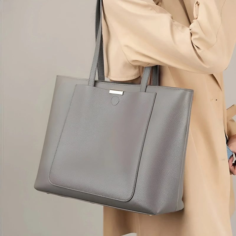 Premium Leather Shoulder Tote Bag