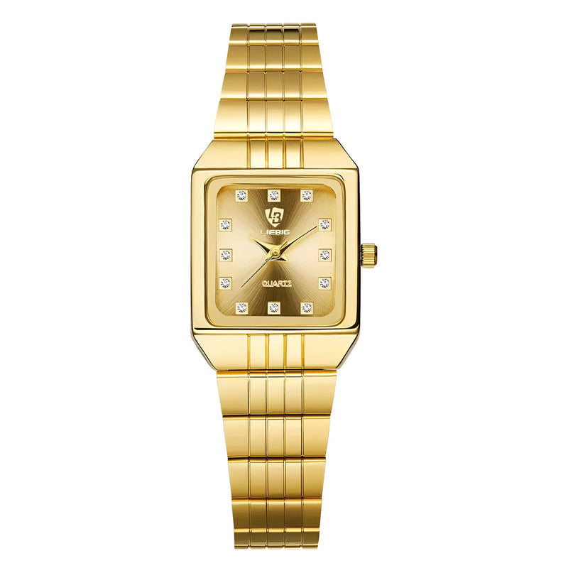 Golden Quartz Watch for Men and Women