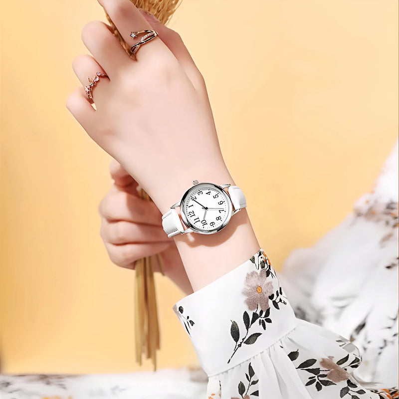 Women's Quartz Watch With Leather Strap