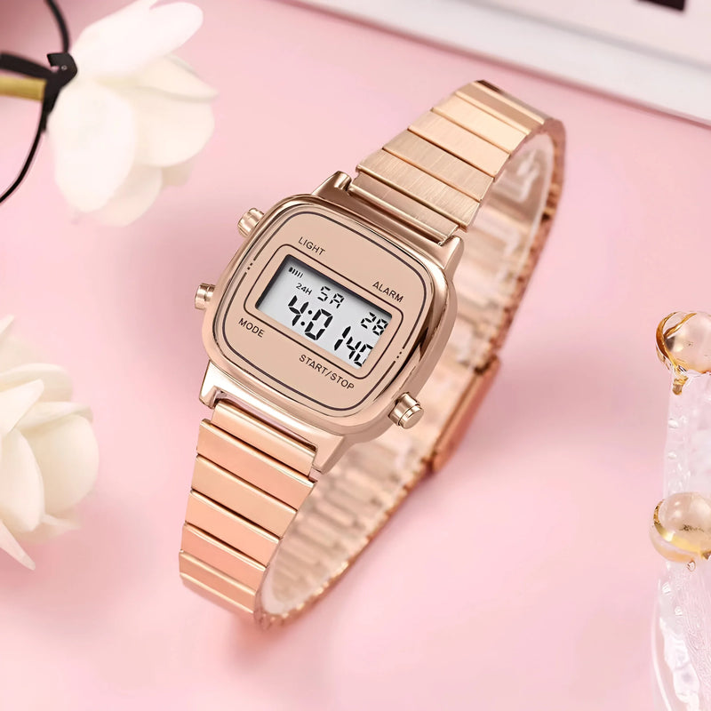 Digital Stainless Steel Watch for Women