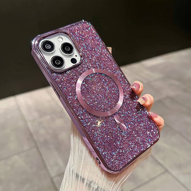 Glitter Phone Case with Magnetic Compatibility