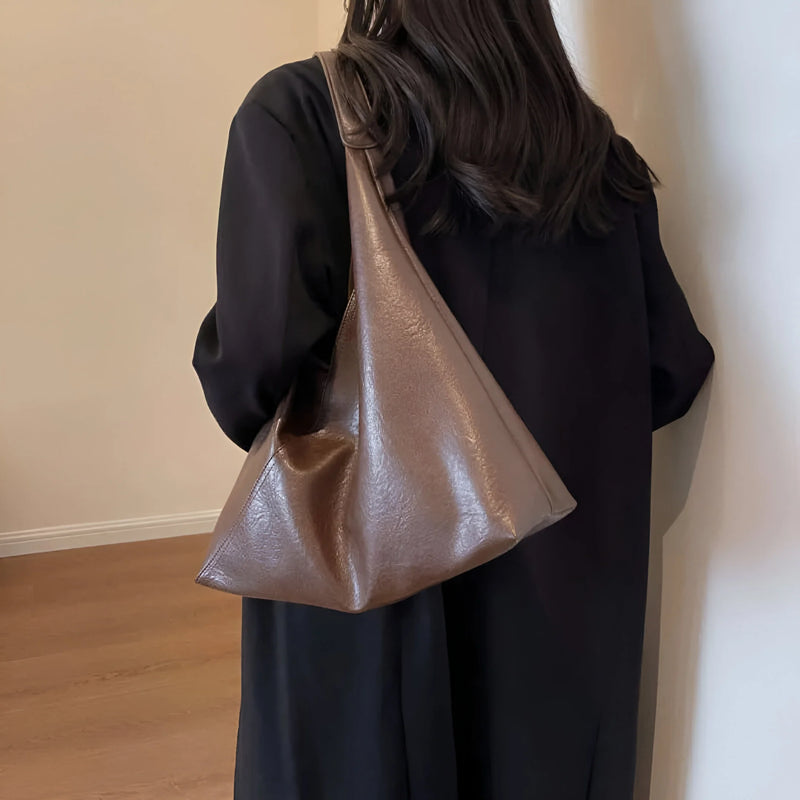 Knotted Leather Shoulder Bag