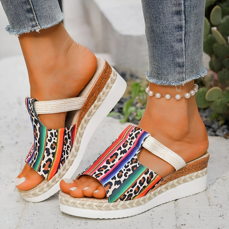 Colorful Women's Platform Wedge Sandals