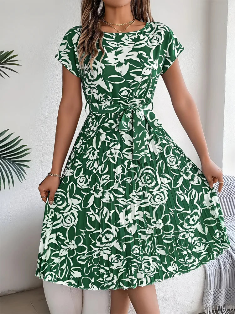 Floral Printed A-Line Dress for Women