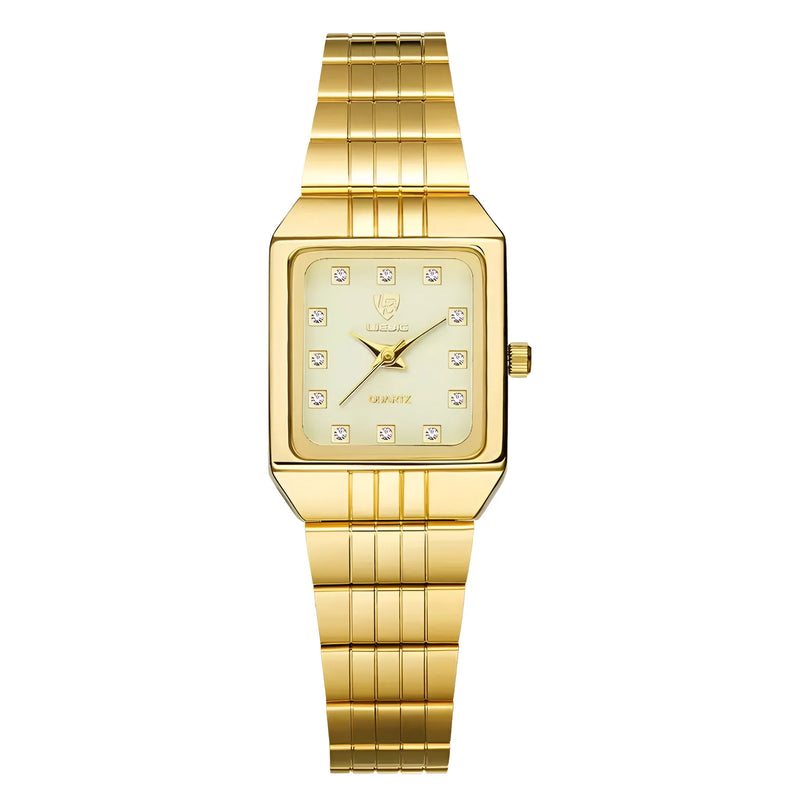 Golden Quartz Watch for Men and Women