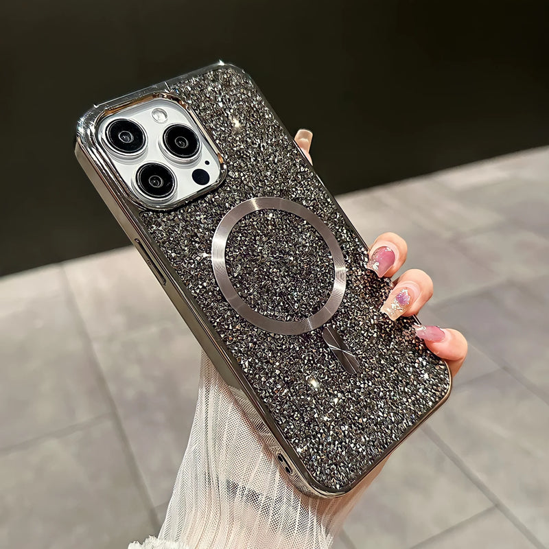 Glitter Phone Case with Magnetic Compatibility