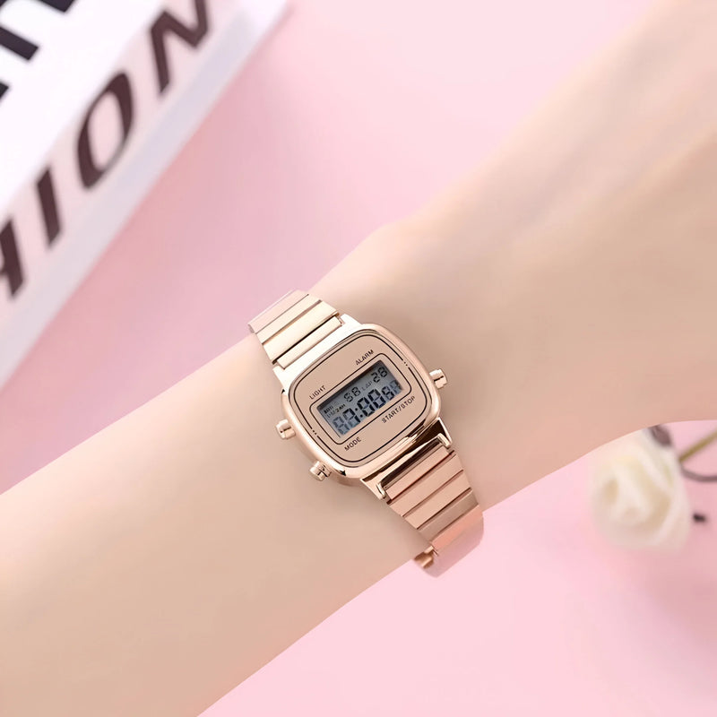 Digital Stainless Steel Watch for Women