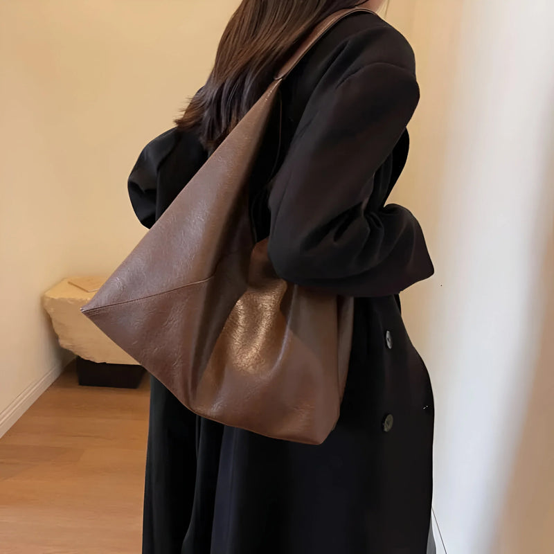 Knotted Leather Shoulder Bag