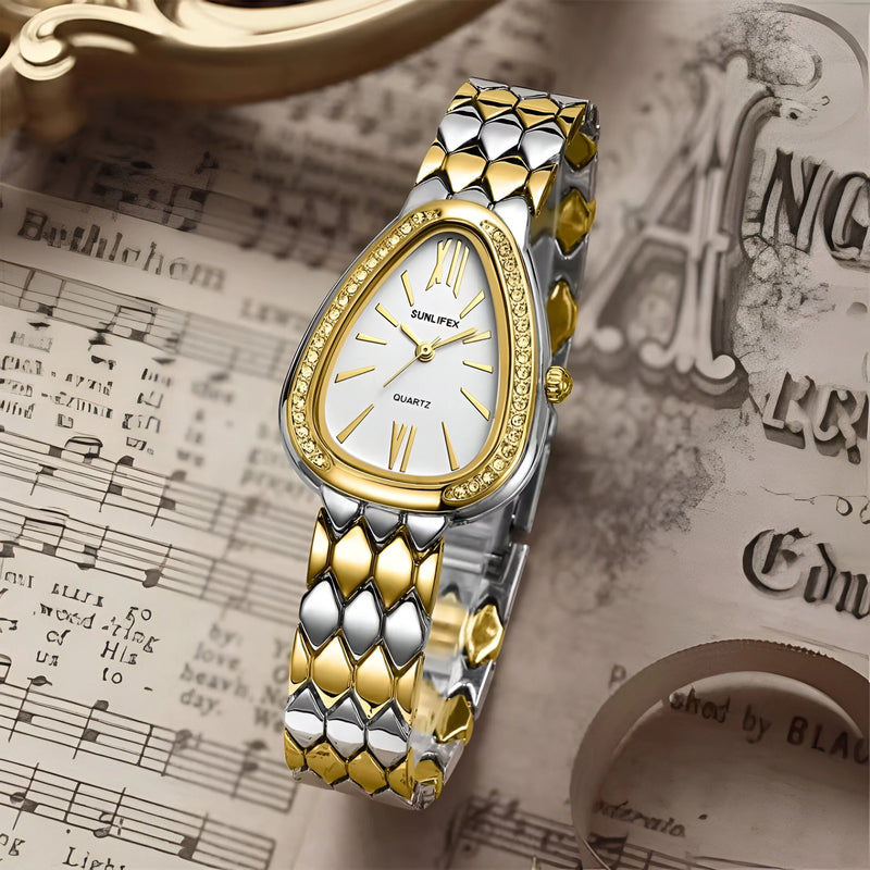 Women's Crystal-Accented Bracelet Watch