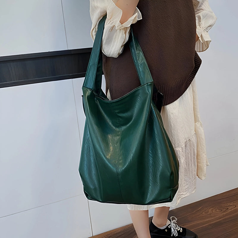 Vintage-Inspired Leather Tote Bag