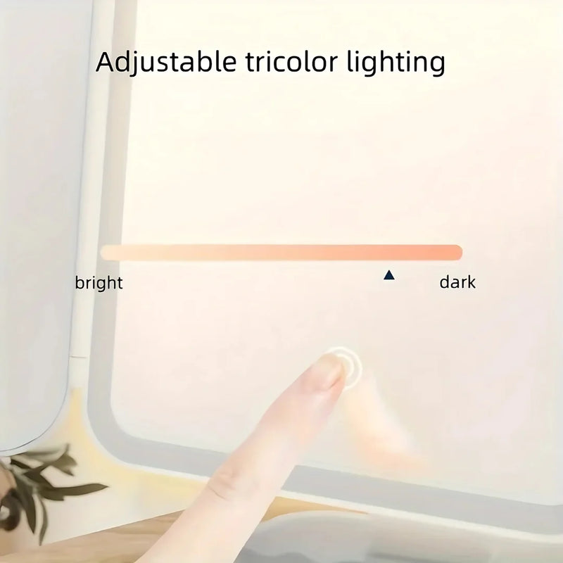 Tri-Fold LED Makeup Mirror