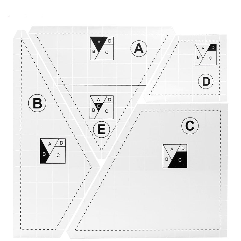 Creative Quilting Cutting Template (4 Pcs Set)