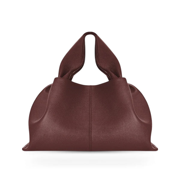 Soft Leather Shoulder Bag with French Texture