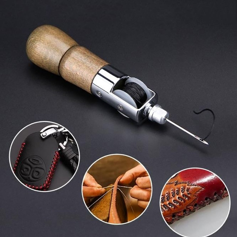 leather sewing awl kit hand stitcher set