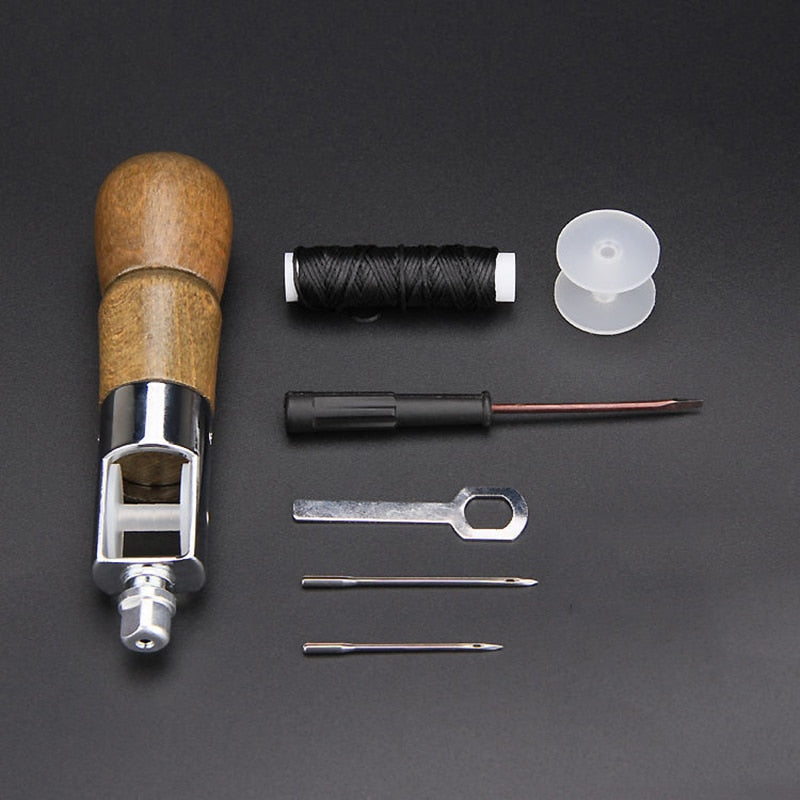 leather sewing awl kit hand stitcher set