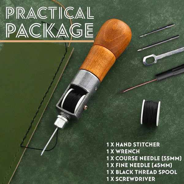 leather sewing awl kit hand stitcher set