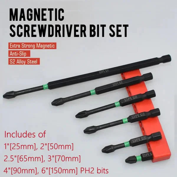 Ph2 Magnetic Screwdriver Bit Set - Drilling Work No Longer Be Complicated!