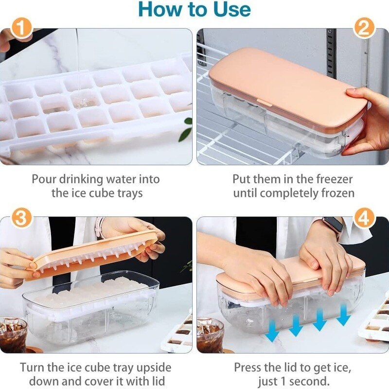 Press Type Ice Cube Maker