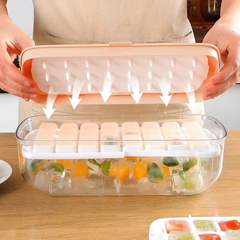 Press Type Ice Cube Maker