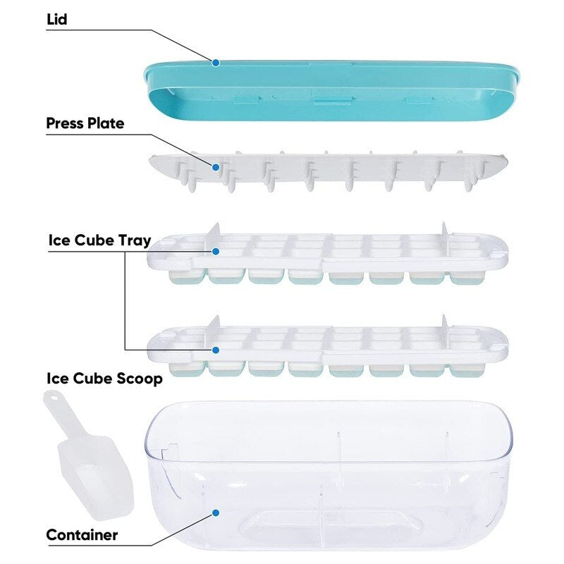 Press Type Ice Cube Maker