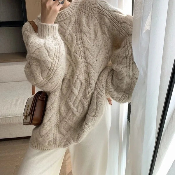 Women's Warm Knitted Turtle Neck Sweater Pullover