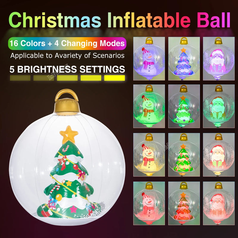 Inflatable Outdoor Christmas Ball With Lights (LED)