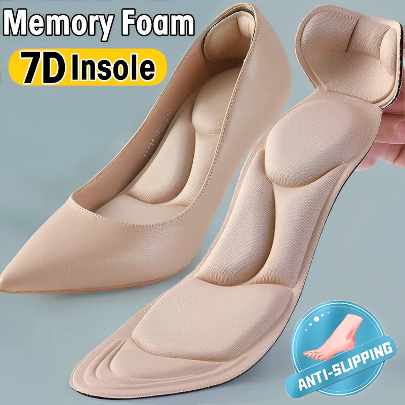 7D Soft Memory Foam High Heel Shoe Insoles