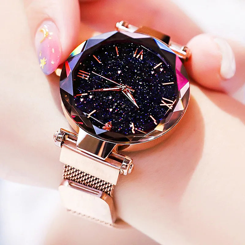 Women's Fashion Starry Sky Stainless Steel Watch