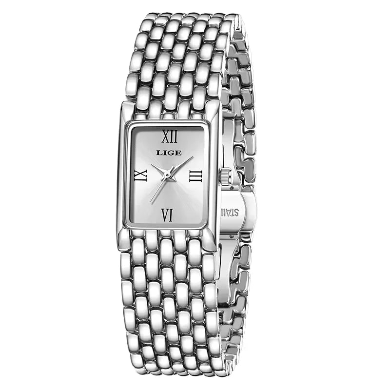 Women's Classic Rectangular Mesh Band Watch