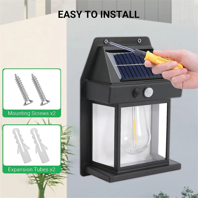 Outdoor Solar Wall Light (Waterproof)