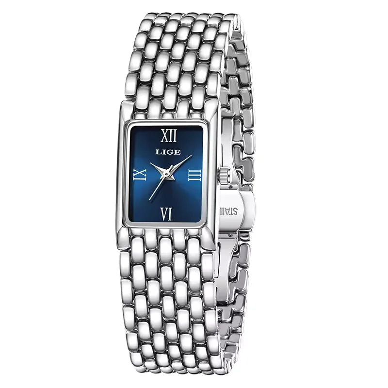 Women's Classic Rectangular Mesh Band Watch