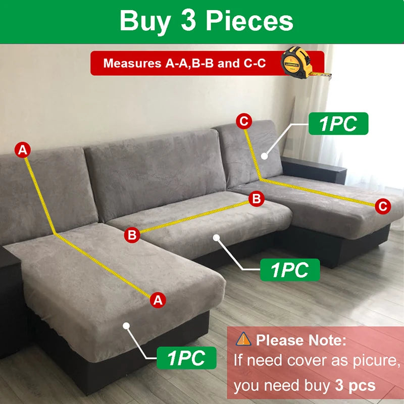 Thick Seat Sofa Couch Cover (1/2/3/4 Seater)