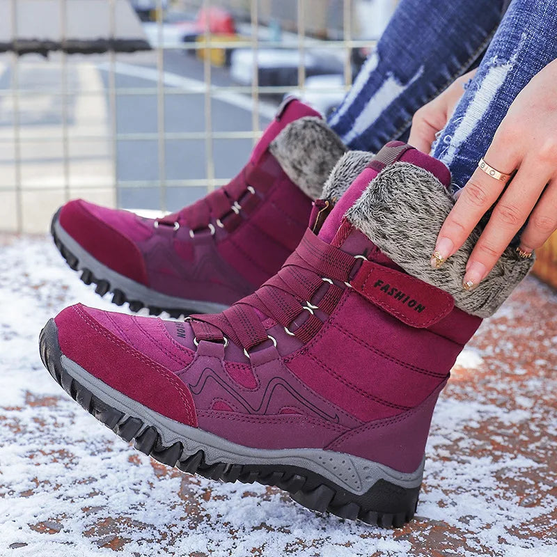 Women's Winter Thermal High Top Snow Boots (Anti-slip)