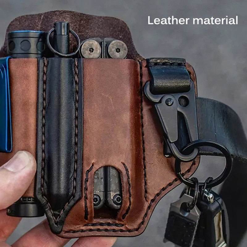 tactical multi tool belt leather bag