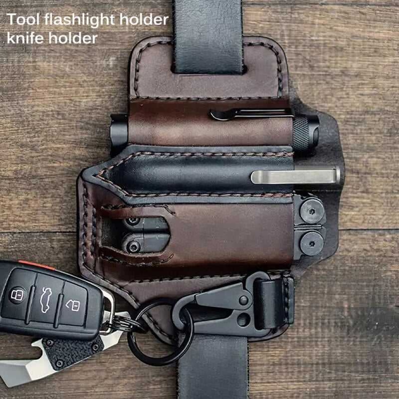 tactical multi tool belt leather bag