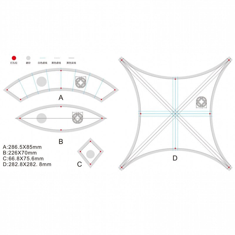 Template Sewing Patchwork Quilting Ruler