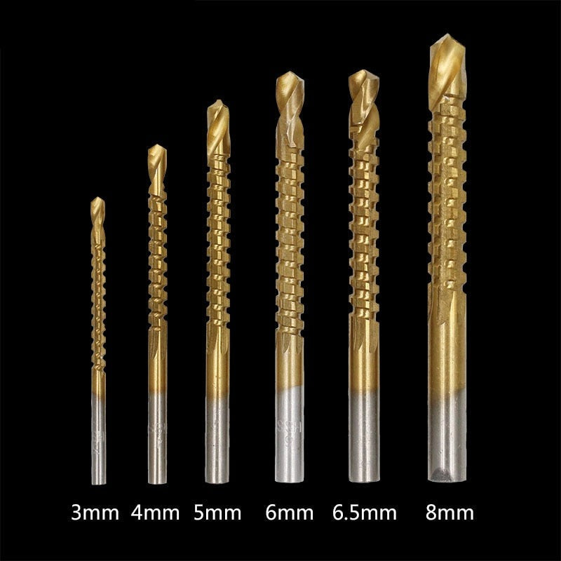 titanium twist drill set (5 pcs)